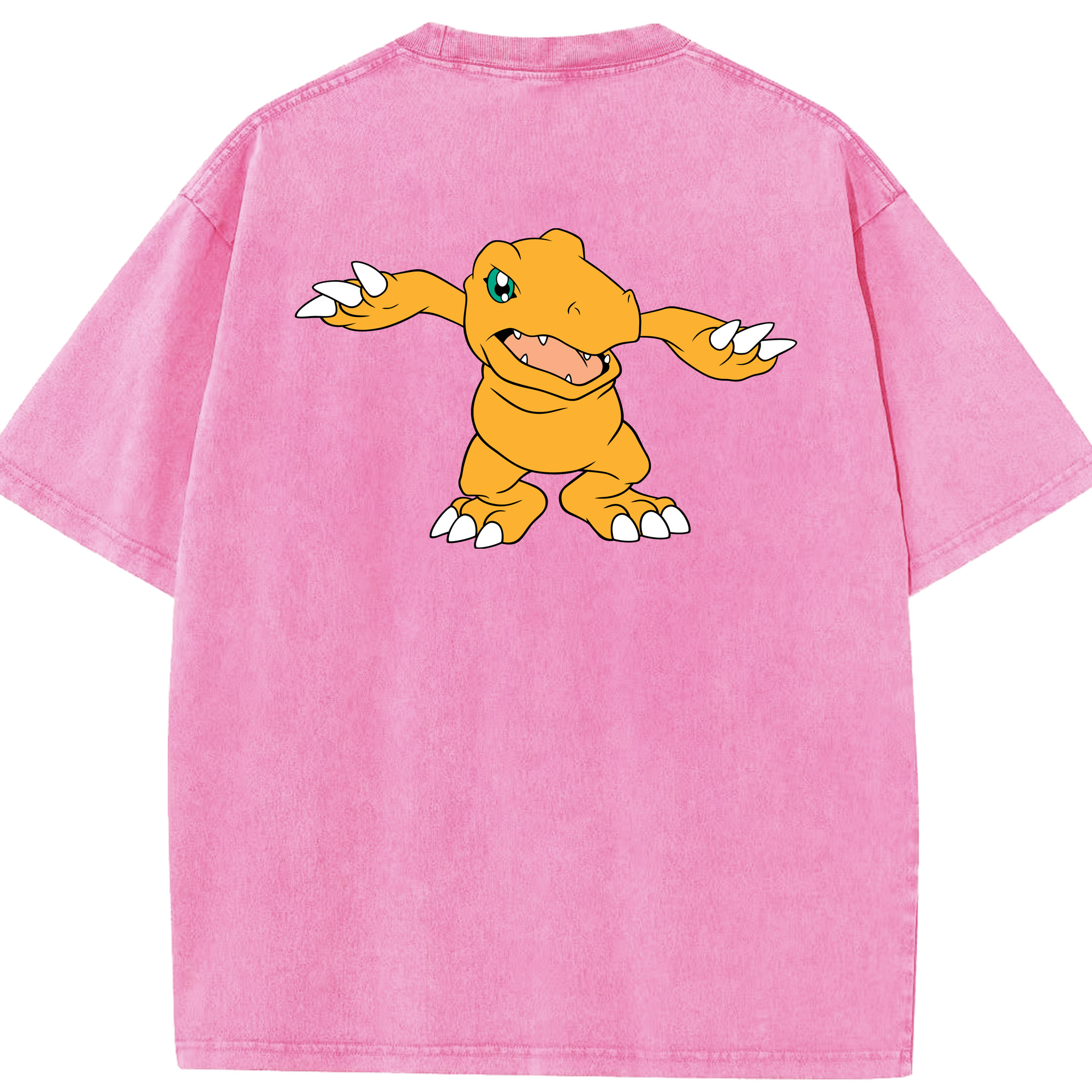 （画像用） Digimon デジタルモンスター/デジモン 綿100% ヴィンテージ風 半袖Tシャツ（背面プリント）